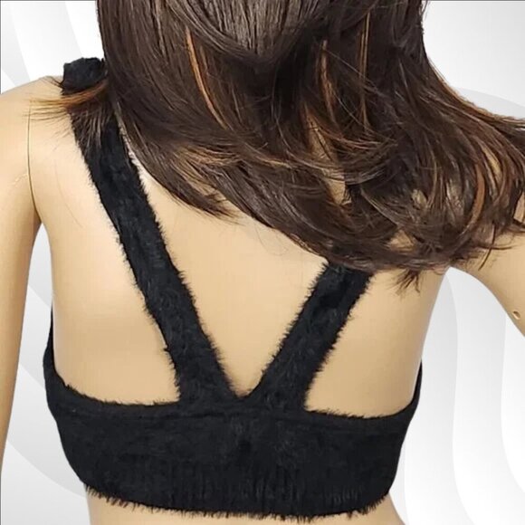 2/$50 For Love & Lemons Black Devon Fuzzy Sleeveless Top Size S – Soft & Stylish - Picture 4 of 8